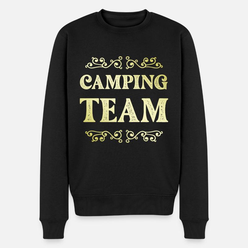 Camping Team - Männer Premium Bio Pullover - Schwarz