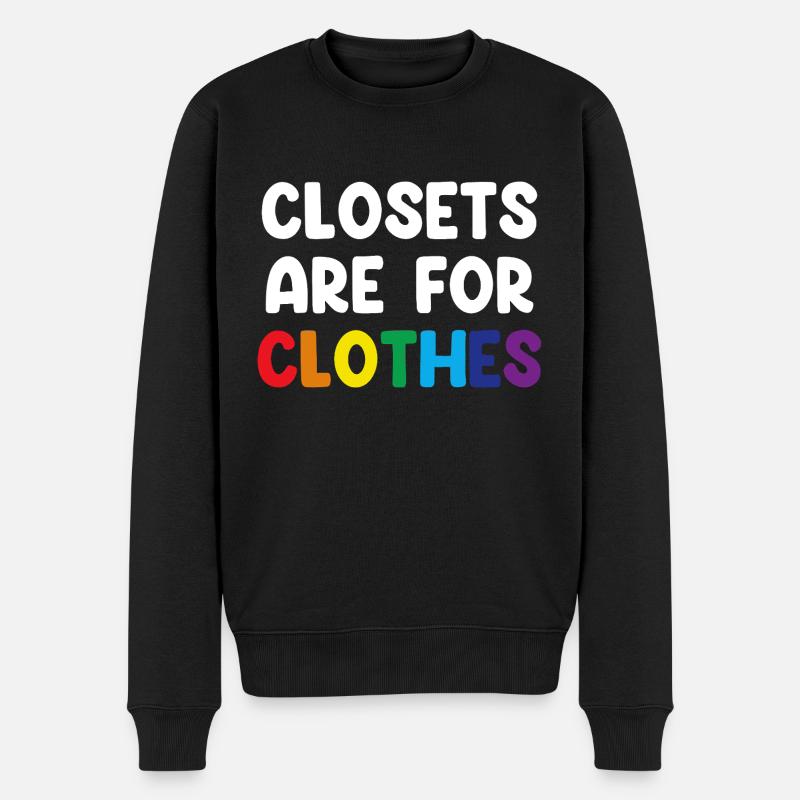 Closets Are For Clothes - Männer Premium Bio Pullover - Schwarz