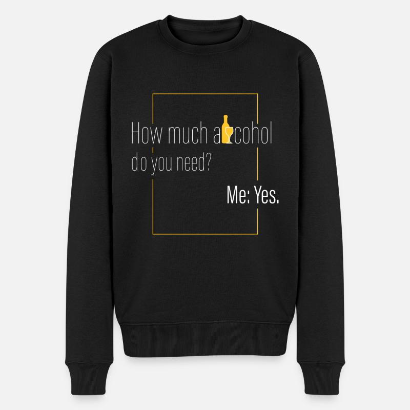 Quelle quantité d’alcool? - Pull Premium bio Homme - noir