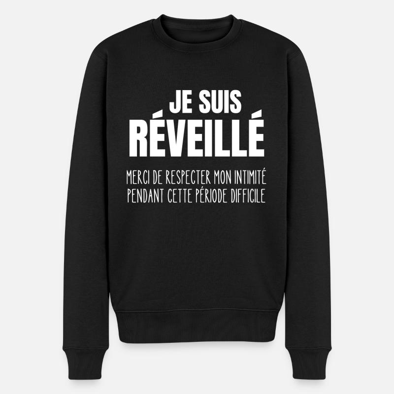 je suis réveillé - Pull Premium bio Homme - noir