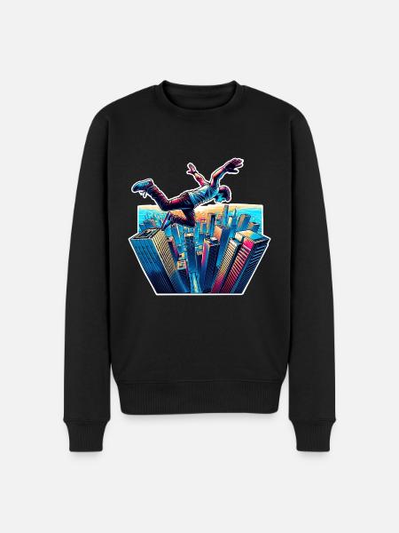 Parkour - Männer Premium Bio Pullover - Schwarz