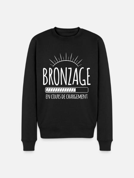 Tan Loading, Summer, Vacation, French - Men's Premium Organic Jumper - black