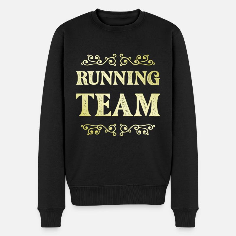 Running Team - Männer Premium Bio Pullover - Schwarz