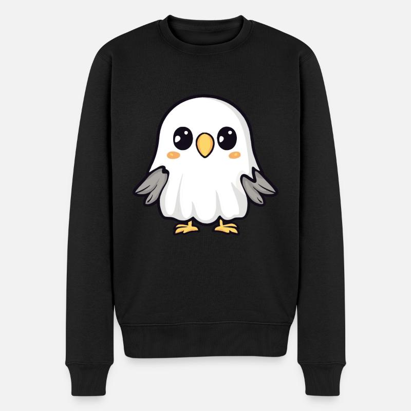 Adler Halloween Comic Geist - Männer Premium Bio Pullover - Schwarz