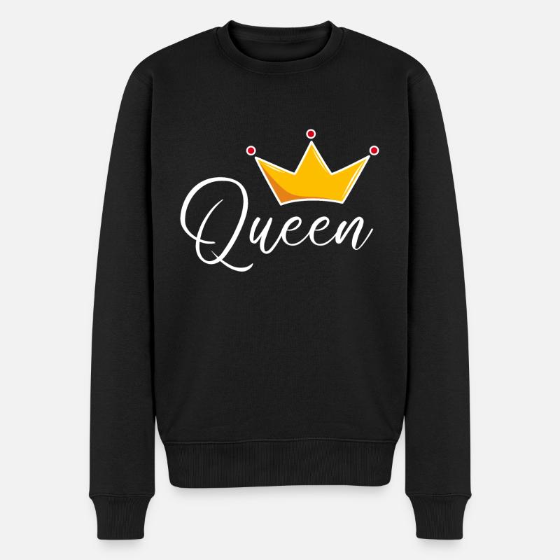 Reine avec couronne - Pull Premium bio Homme - noir