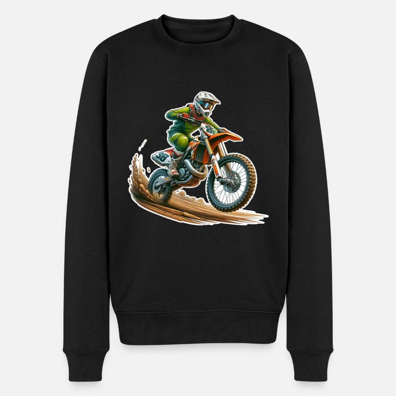 Motocross - Pull Premium bio Homme - noir