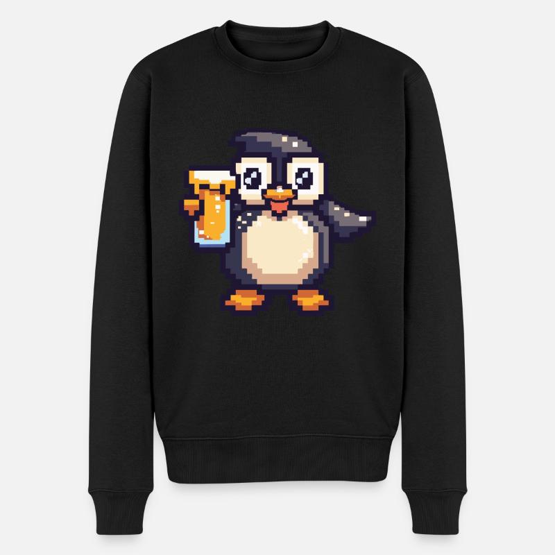 Bière Penguin Pixel - Pull Premium bio Homme - noir