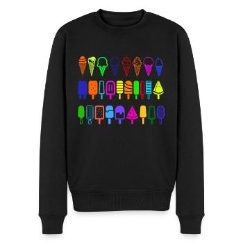 Eis am Stil in vielen Farben - Männer Premium Bio Pullover - Schwarz - Vorne - Nico (187cm)