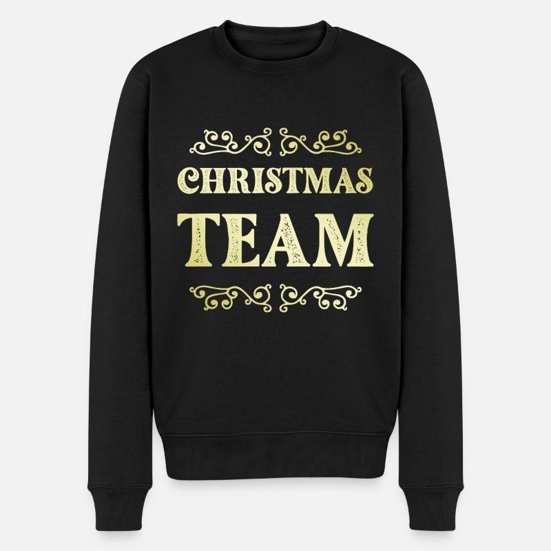 Christmas Team - Männer Premium Bio Pullover - Schwarz