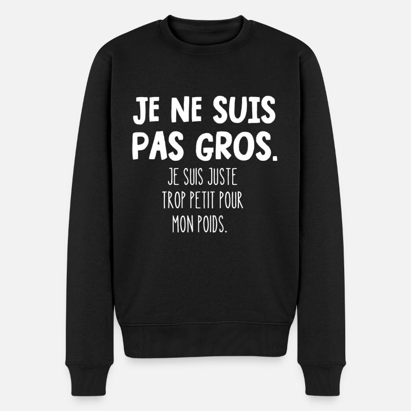 je ne suis pas gros - Pull Premium bio Homme - noir