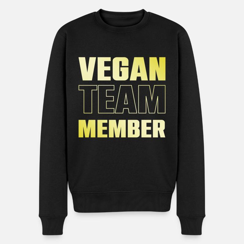 Vegan Team - Männer Premium Bio Pullover - Schwarz
