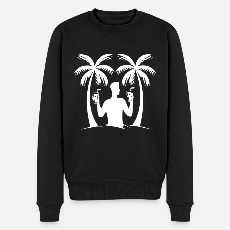 Palmiers de vacances Island Party - Pull Premium bio Homme - noir