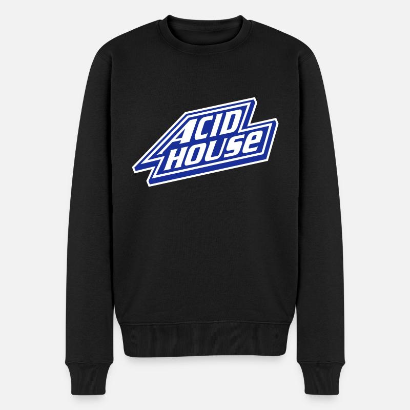 Saures Haus - Männer Premium Bio Pullover - Schwarz