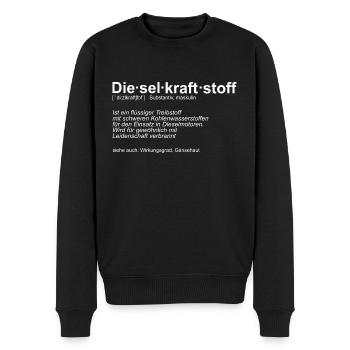 Dieselkraftstoff Definition Männer Spruch Geschenk - Männer Premium Bio Pullover - Schwarz - Vorne - Nico (187cm)