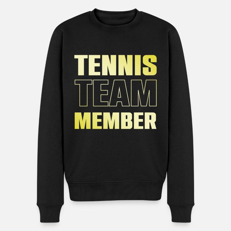 Tennis Team - Männer Premium Bio Pullover - Schwarz