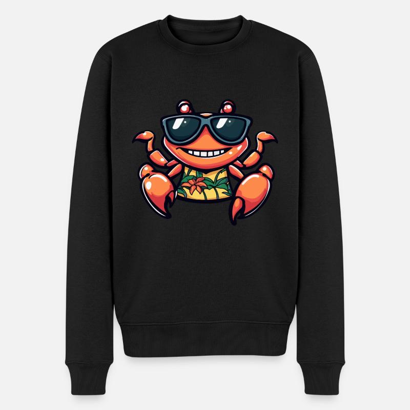 crabe crabe drôle d’été - Pull Premium bio Homme - noir