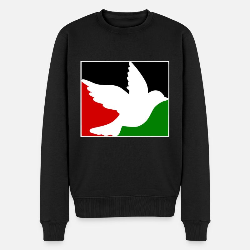 Free palestine - Männer Premium Bio Pullover - Schwarz