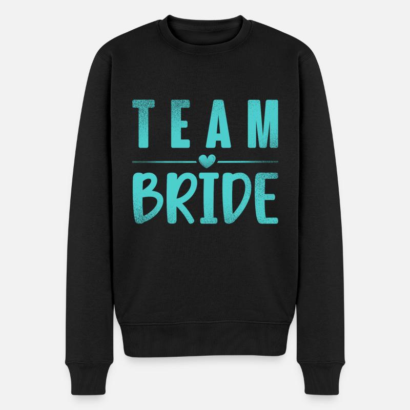 Team Braut - Männer Premium Bio Pullover - Schwarz