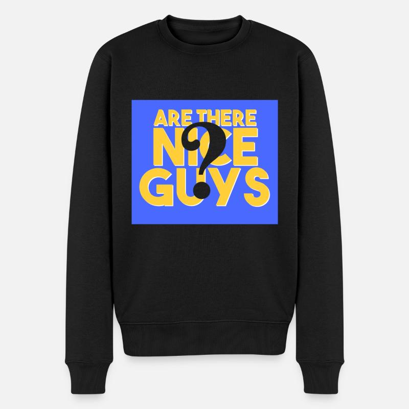 Y a-t-il des gars sympas? - Pull Premium bio Homme - noir