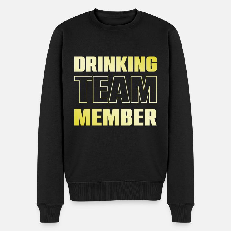 Drinking Team - Männer Premium Bio Pullover - Schwarz