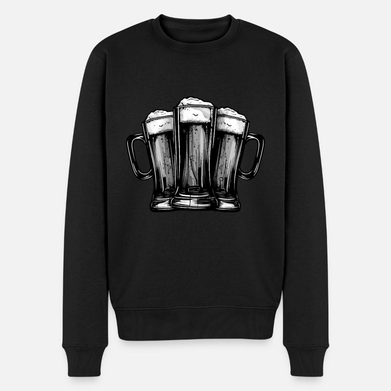 Bier Bierkrug Team - Männer Premium Bio Pullover - Schwarz