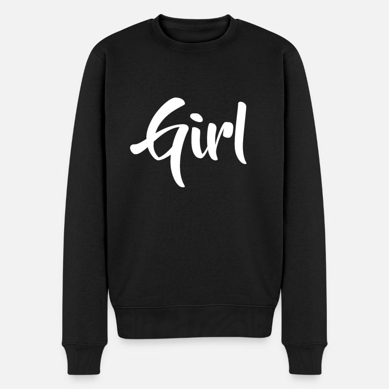 Lettrage fille - Pull Premium bio Homme - noir