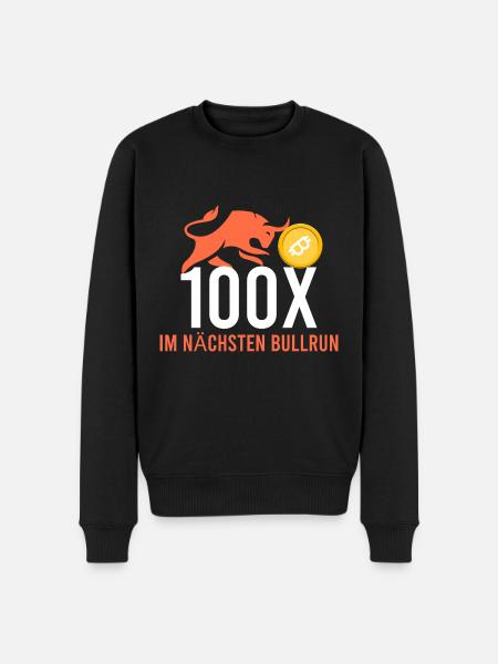 100x im nächsten Bullrun - Männer Premium Bio Pullover - Schwarz