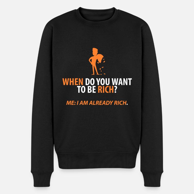 Déjà riche! - Pull Premium bio Homme - noir