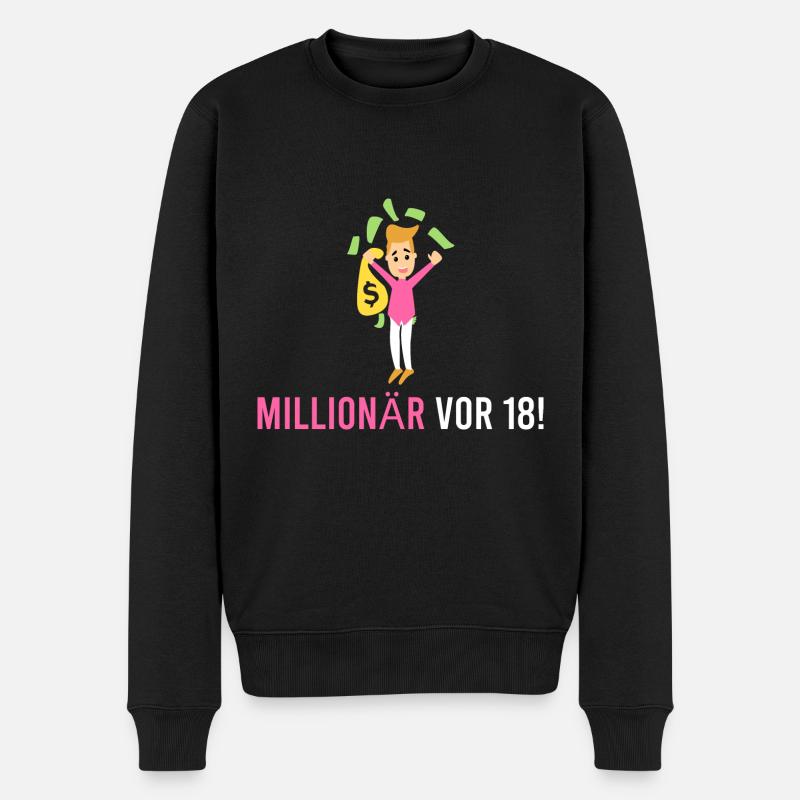 Millionnaire avant 18 ans! - Pull Premium bio Homme - noir