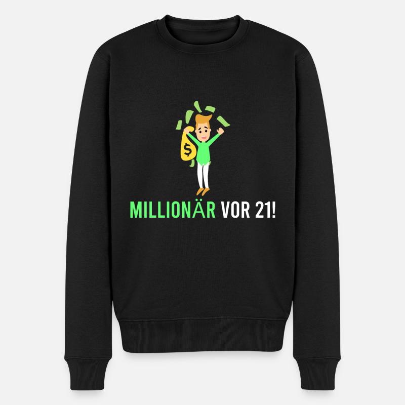 Millionnaire devant 21 ! - Pull Premium bio Homme - noir