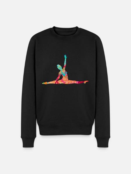 Gymnaste en équilibre - PopArt Style - Pull Premium bio Homme - noir