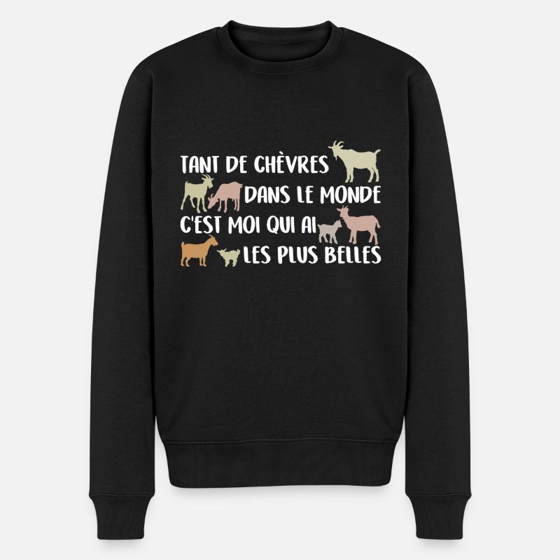 J'ai les plus belles chèvres du monde - Pull Premium bio Homme - noir