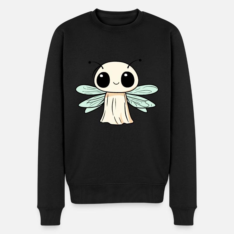 Dragonfly Halloween Comic Ghost - Men's Premium Organic Jumper - black