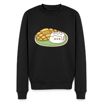 Mignon riz gluant à la mangue Nourriture thaïlandaise - Pull Premium bio Homme - noir - Devant - Nico (187cm)
