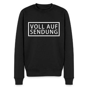 Voll Auf Sendung - Männer Premium Bio Pullover - Schwarz - Vorne - Nico (187cm)