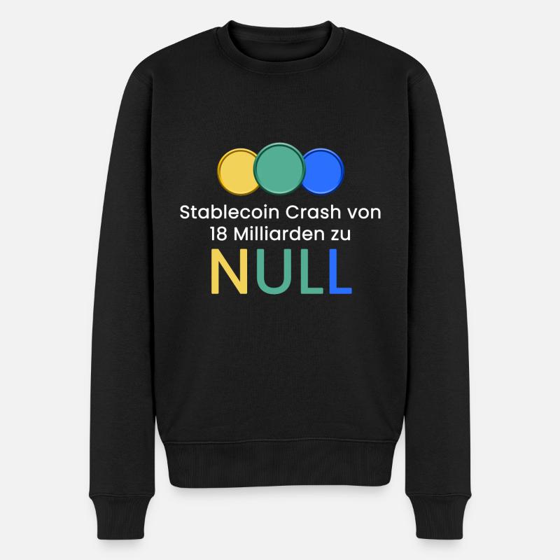Stablecoin Crash zu NULL - Männer Premium Bio Pullover - Schwarz