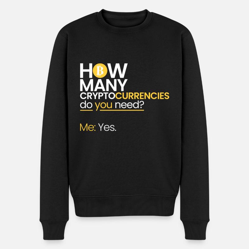 Combien de crypto-monnaies? - Pull Premium bio Homme - noir
