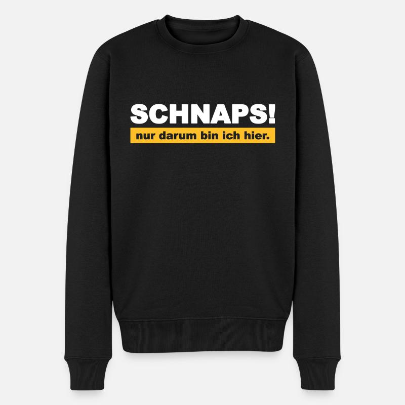 Schnaps! - Männer Premium Bio Pullover - Schwarz