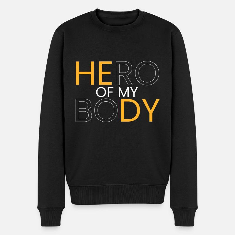 Held meines Körpers - Männer Premium Bio Pullover - Schwarz