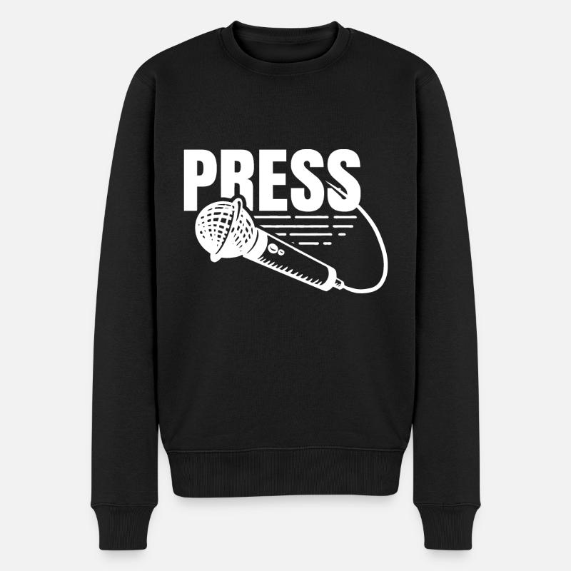 Presse Beruf Journalist Medien Reporter - Männer Premium Bio Pullover - Schwarz