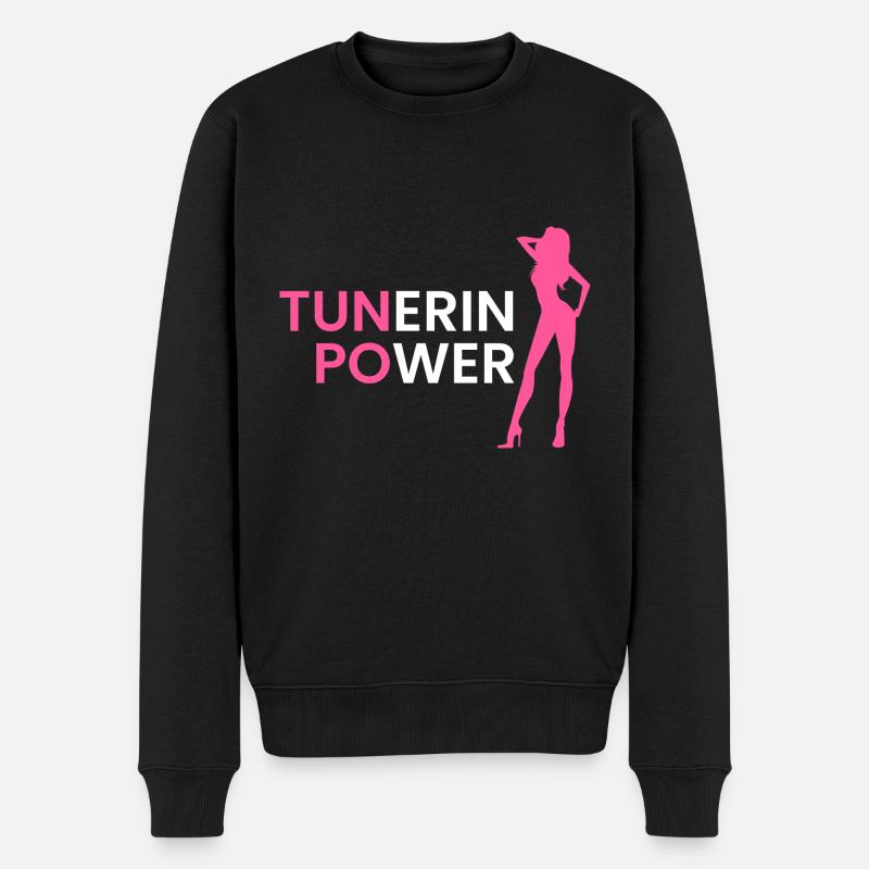 Tunerin Power - Männer Premium Bio Pullover - Schwarz