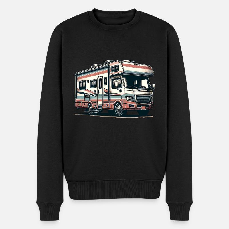 Wohnmobil Camping - Männer Premium Bio Pullover - Schwarz