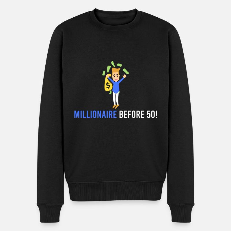 Millionnaire devant 50 ! - Pull Premium bio Homme - noir