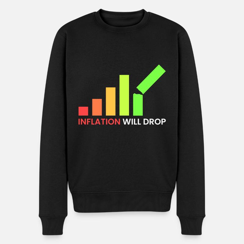 die Inflation wird sinken - Männer Premium Bio Pullover - Schwarz