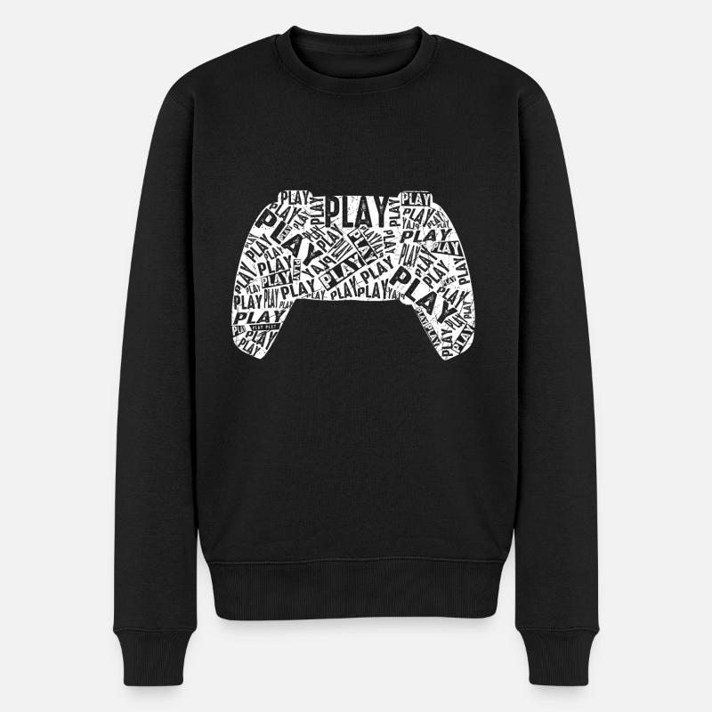 Play Game - Männer Premium Bio Pullover - Schwarz