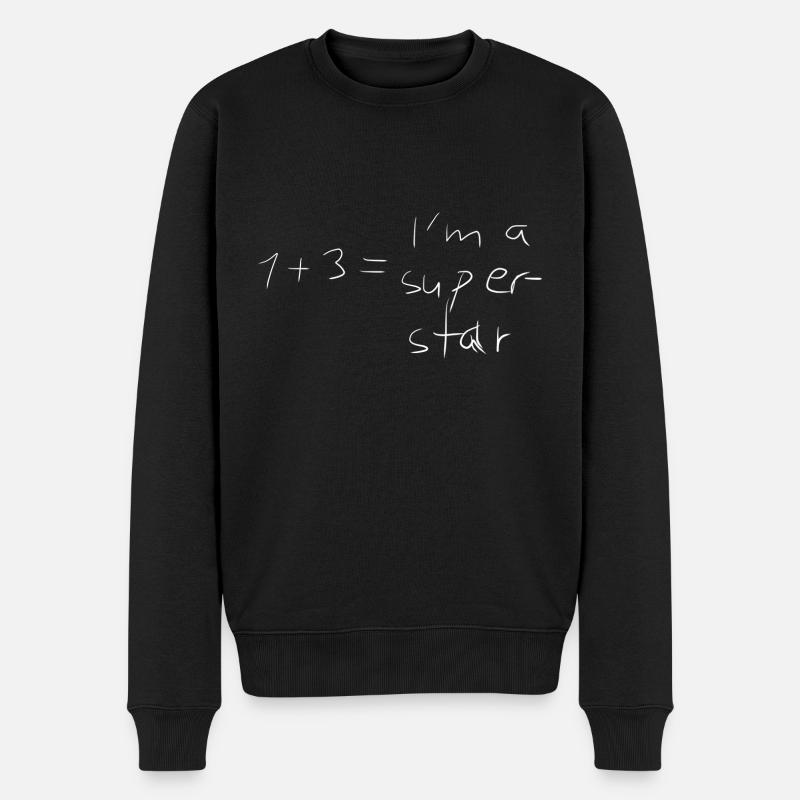 rechnung rechnen - Männer Premium Bio Pullover - Schwarz