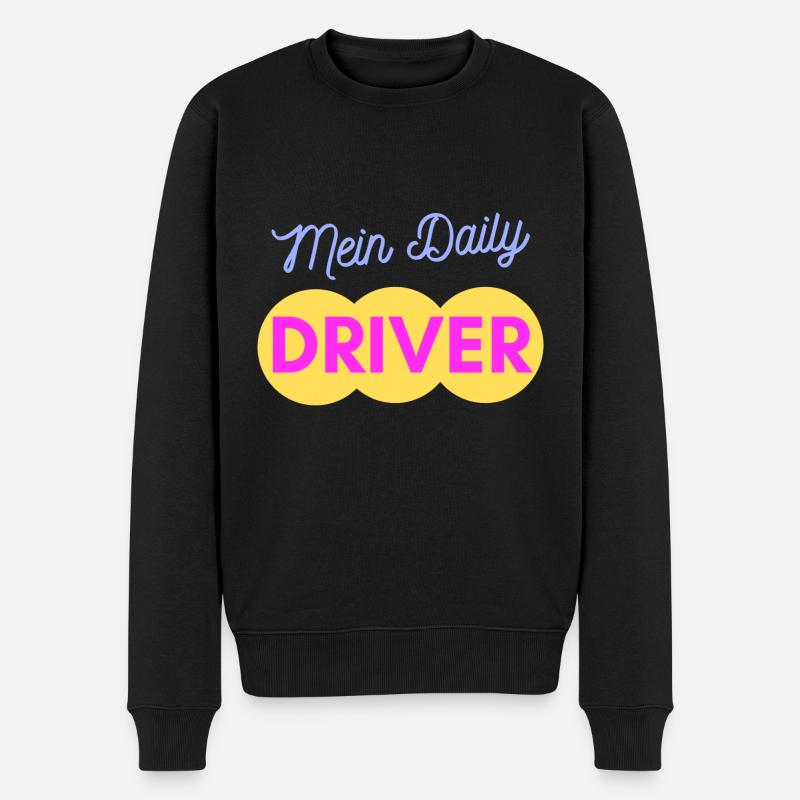 mein Daily Driver - Männer Premium Bio Pullover - Schwarz