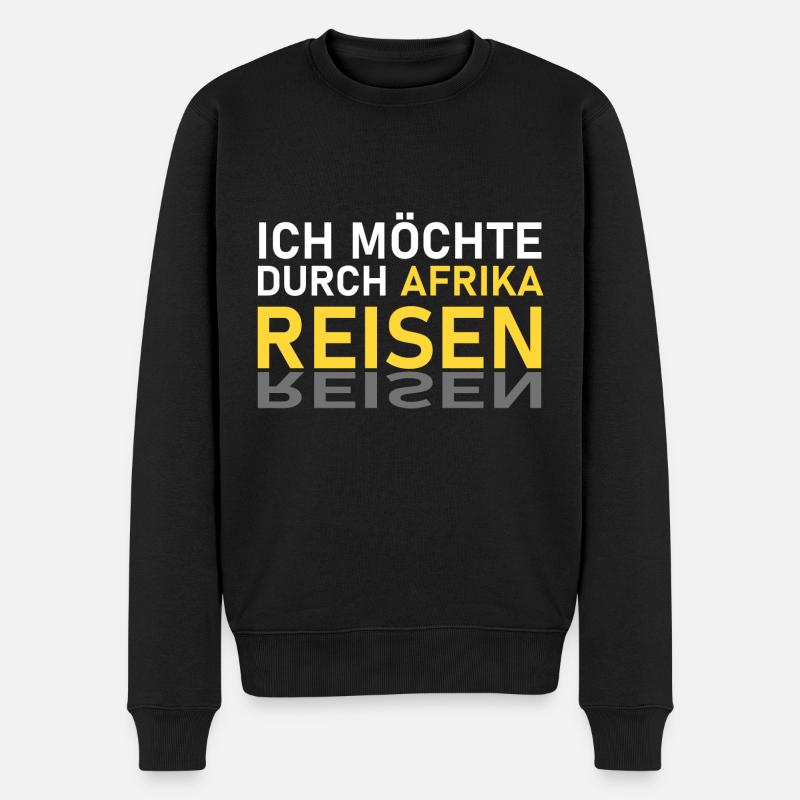 Afrika Reise - Männer Premium Bio Pullover - Schwarz