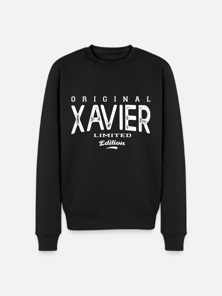 Xavier Tshirt personnalisé prénom xavier - Pull Premium bio Homme - noir