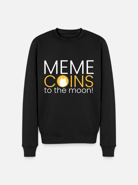 Meme coins to the moon! - Men's Premium Organic Jumper - black